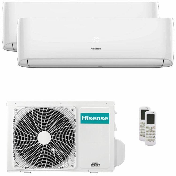 hisense hisense condizionatore dual hi comfort 7+7 unita' esterna 3,5 kw r32 wifi - foto 1