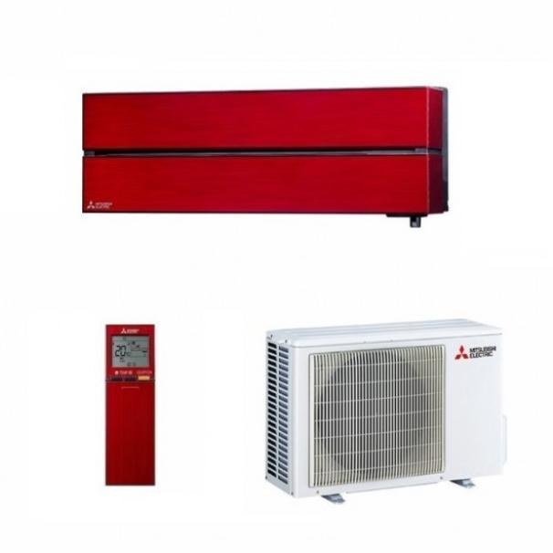climatizzatore monosplit 9000 btu mitsubishi rosso con wifi per ambienti moderni
