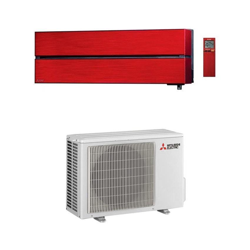 climatizzatore monosplit inverter rosso con unitu00e0 interna elegante e telecomando mitsubishi