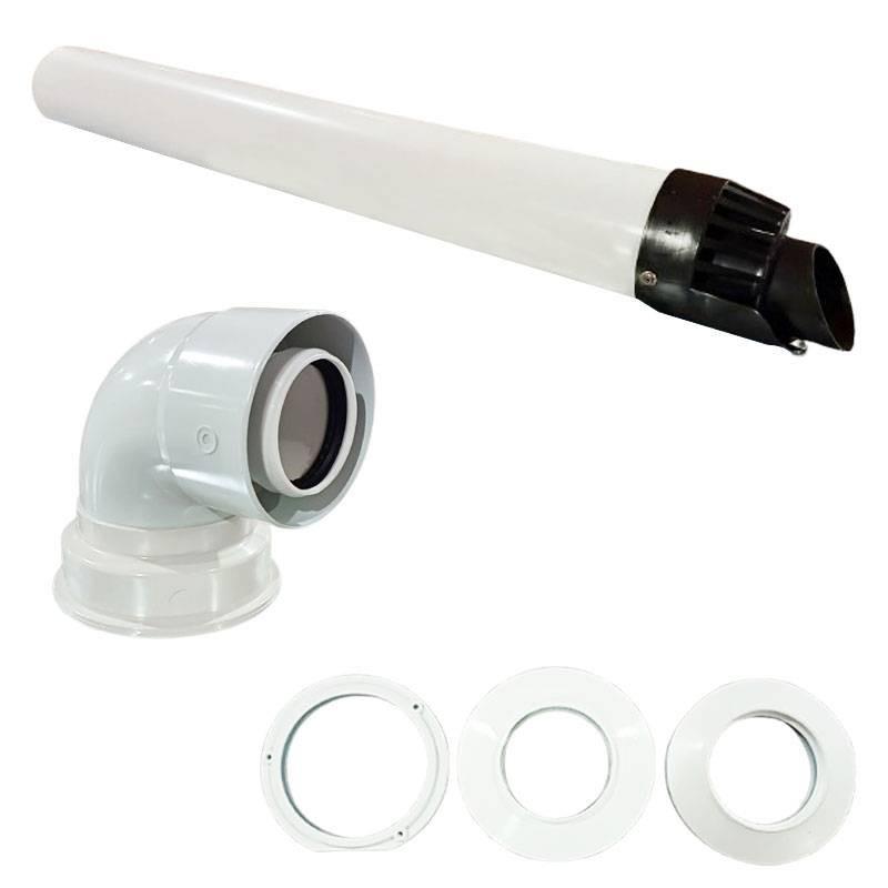 polymaxacciai polymax kit scarico parete koax pps/pvc tipo 007 d.060/100 - foto 1